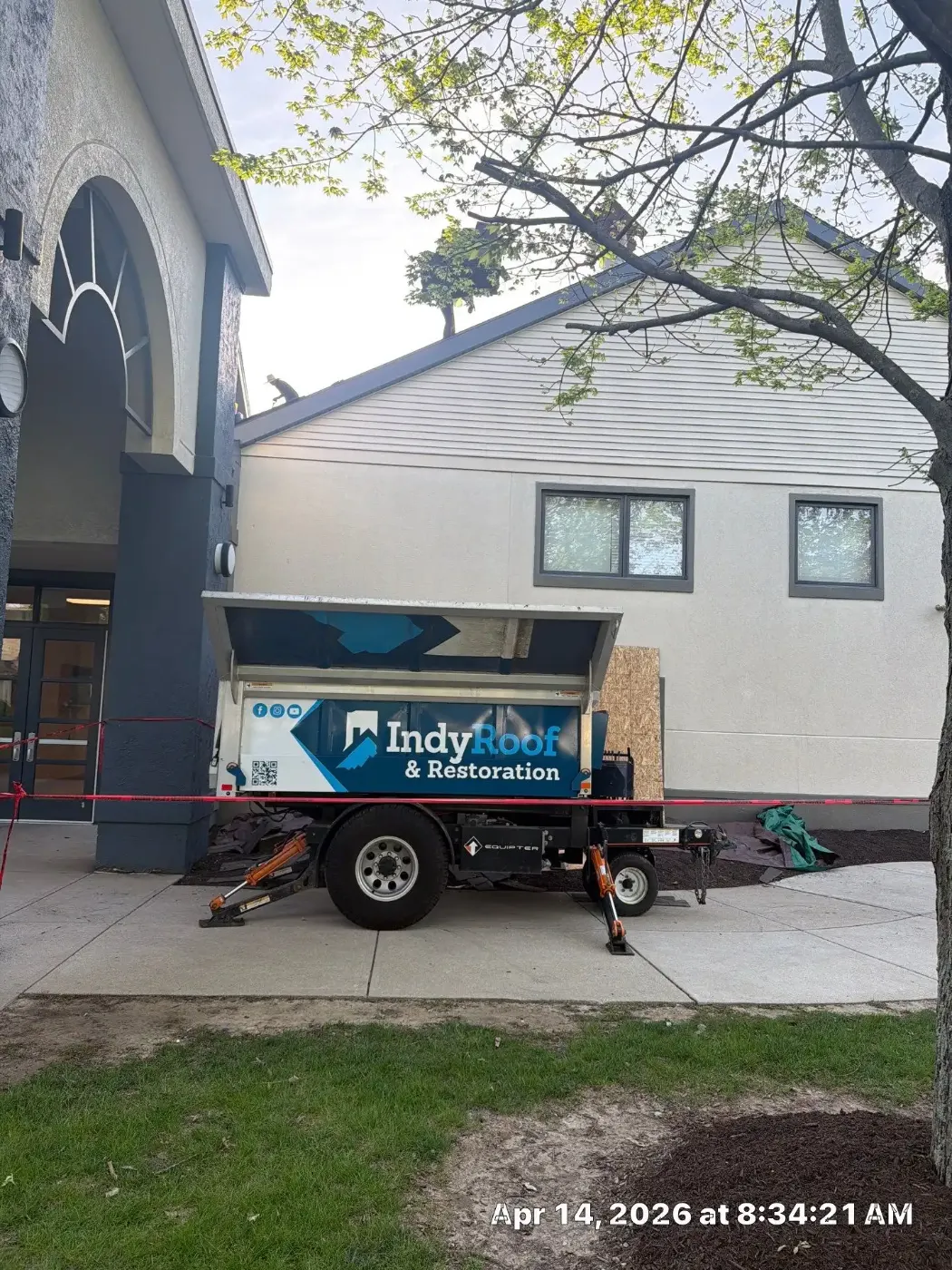 Tarping and dry-in on a Mooreland commercial roof